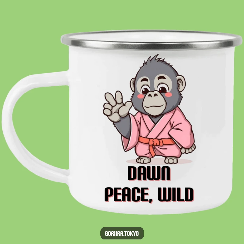 Funny Gorilla Pink Kimono Camping Mug - Serene Gentle Gesture Cup Gift