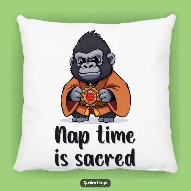 Funny Gorilla Kaiser Pillow - Soft Brown Kimono Cushion Gift