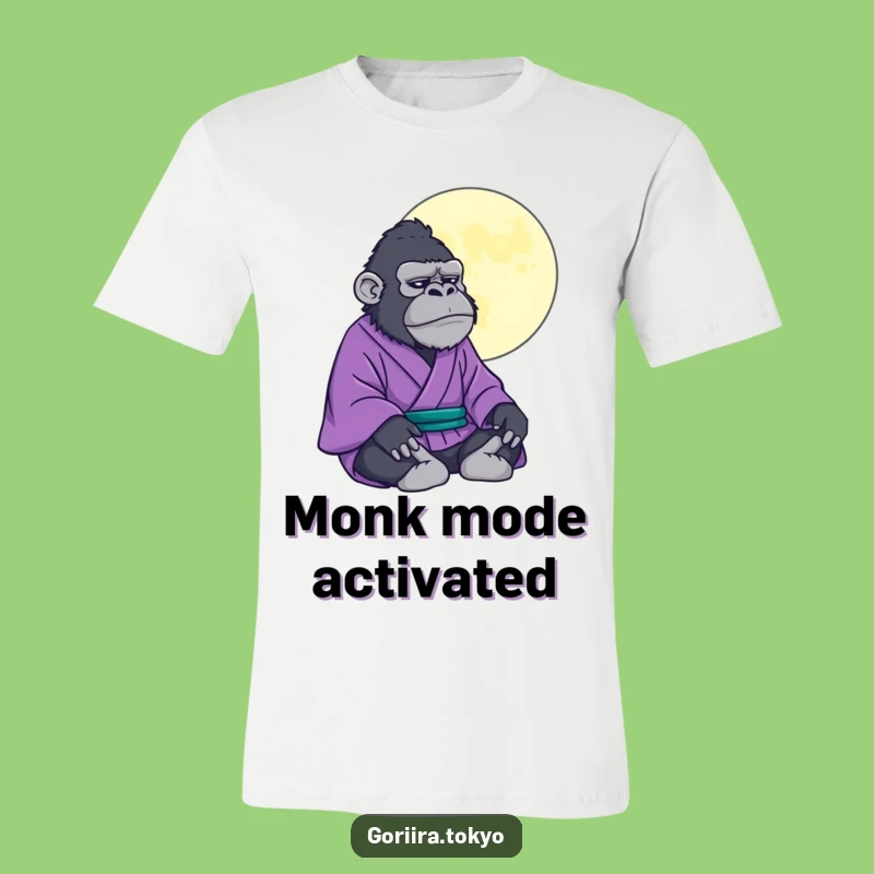Funny Gorilla Kimono Zen T-Shirt: Peaceful Power & Mystical Style