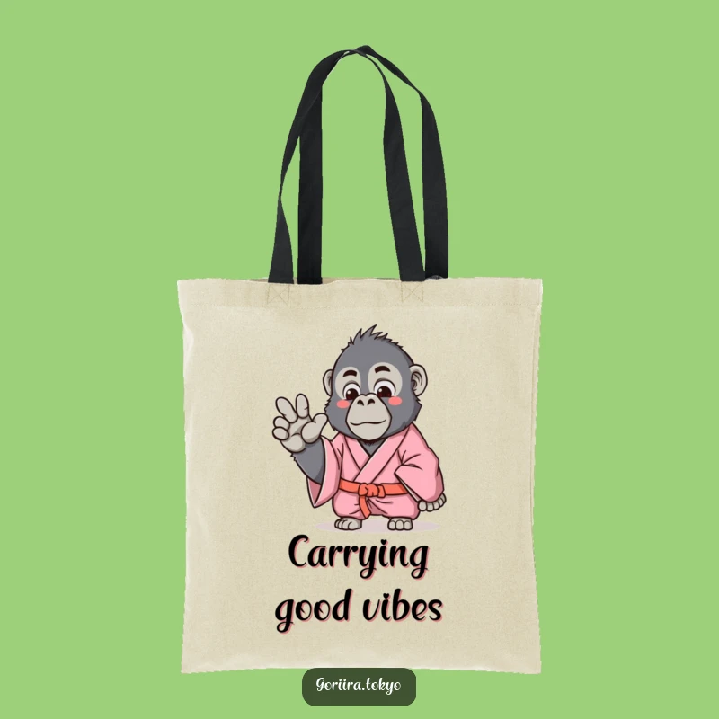 Funny Gorilla Pink Kimono Tote Bag - Chic Gentle Gesture Carryall Gift