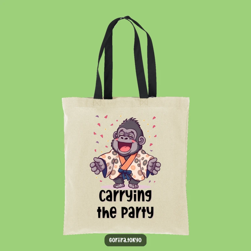 Funny Gorilla Confetti Party Tote Bag: Carry Your Celebration